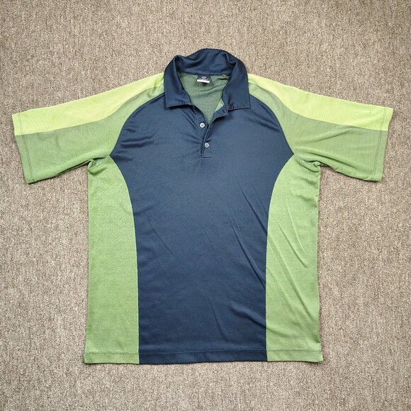 NIKE GOLF Polo Shirt Men XL Green Black Dri-Fit UV Short Sleeve Performance - Picture 1 of 8